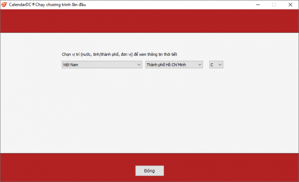 CalendarDC: Xem lịch Âm Dương, thời tiết, ghi chú, sự kiện trên desktop