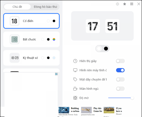 Desktop digital clock: Biến màn hình desktop thành đồng hồ điện tử 7