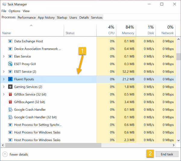 Fluent Flyouts: Xem % pin, độ chai pin trên Windows 10