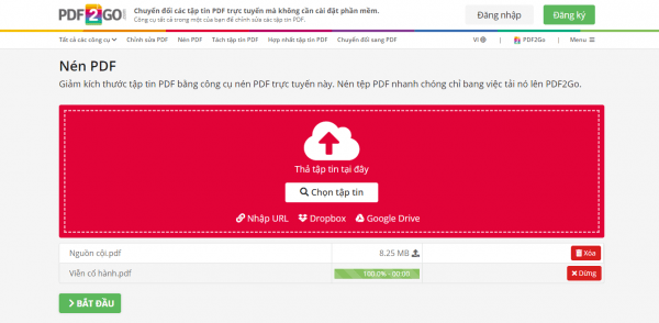 Chia sẻ 7 dịch vụ tiếng Việt giúp giảm dung lượng PDF