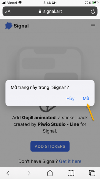 Cách thêm sticker vào ứng dụng Signal