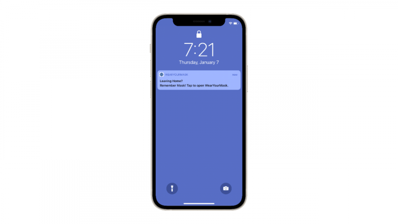 Cách nhờ iPhone nhắc nhở đeo khẩu trang khi rời khỏi nhà