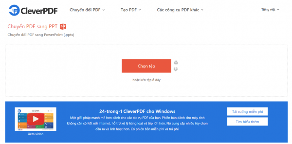 Chia sẻ 7 dịch vụ tiếng Việt chuyển đổi PDF sang PPT, PPTX