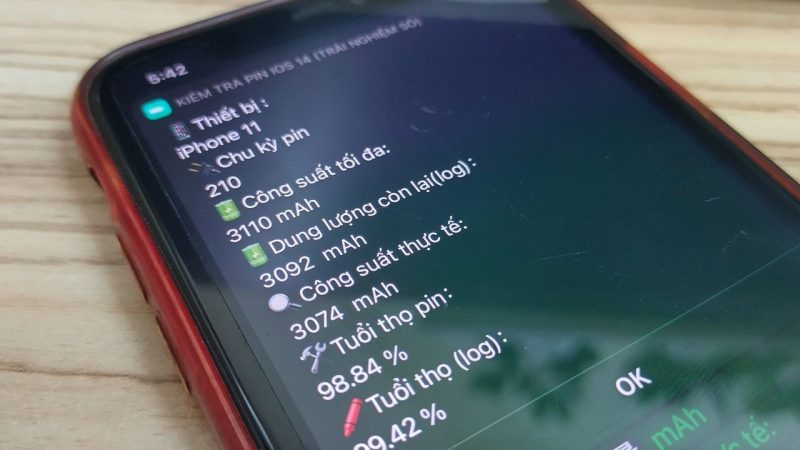 Thủ thuật kiểm tra chai pin iPhone rất hay bằng phím tắt