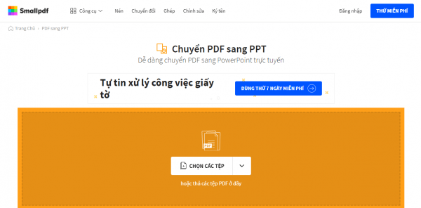 Chia sẻ 7 dịch vụ tiếng Việt chuyển đổi PDF sang PPT, PPTX