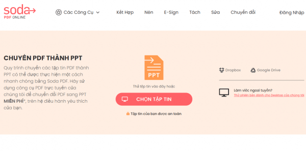 Chia sẻ 7 dịch vụ tiếng Việt chuyển đổi PDF sang PPT, PPTX