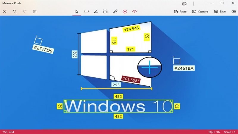 Measure Pixels: Ứng dụng đo khoảng cách, đo góc, xem mã màu,… hình ảnh trên Windows 10