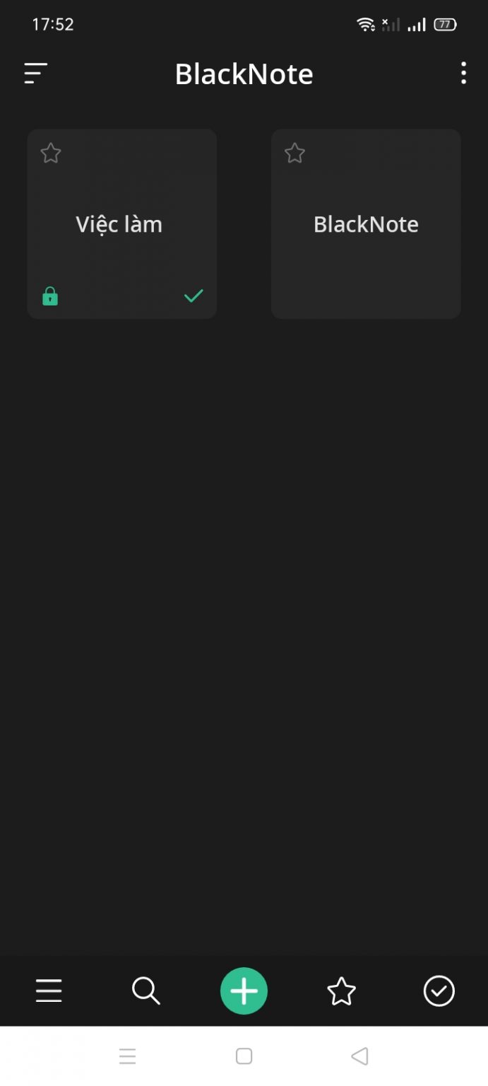 BlackNote Ghi chú trên Android hỗ trợ nhiều tính năng