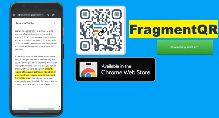 FragmentQR: Điều hướng nhanh đến đọan văn bản trang web qua mã QR