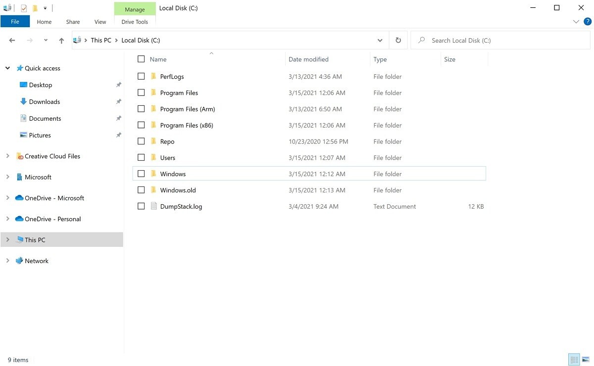 File Explorer mới trên Windows 10