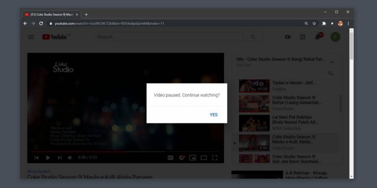 Cách tắt mục “Video đã tạm dừng. Tiếp tục xem?” trên YouTube