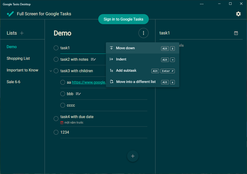 Task G Tìm hiểu thêm về Google Tasks và ứng dụng Full Screen
