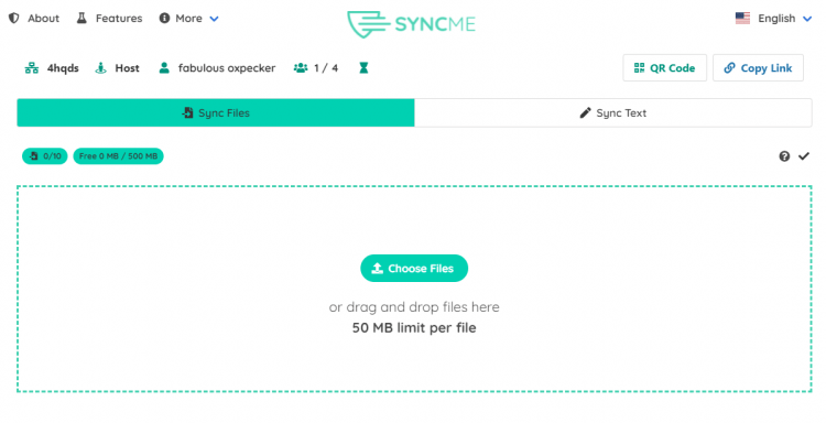Quick Sync Me: Chia sẻ file, văn bản mạng ngang hàng miễn phí