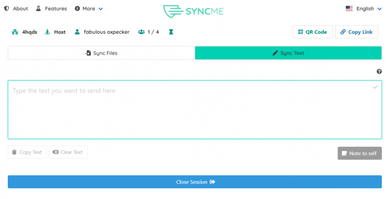 Quick Sync Me: Chia sẻ file, văn bản mạng ngang hàng miễn phí