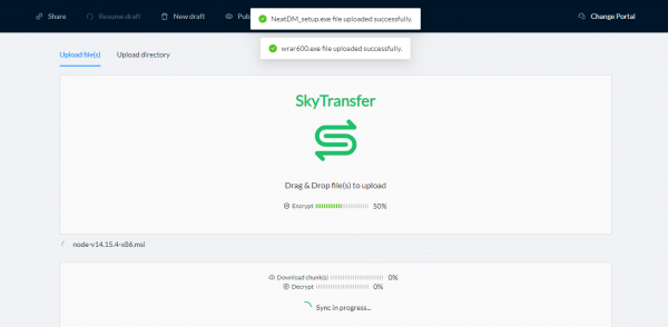 SkyTransfer: Lưu trữ, chia sẻ file chung miễn phí