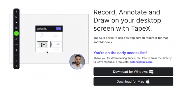 TapeX: Ứng dụng tuyệt vời để quay video màn hình trên Windows, Mac