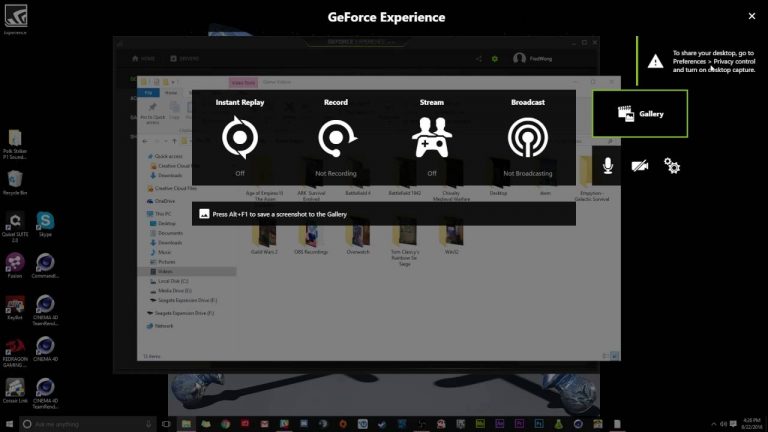 Cách sử dụng Nvidia ShadowPlay trên Windows 10