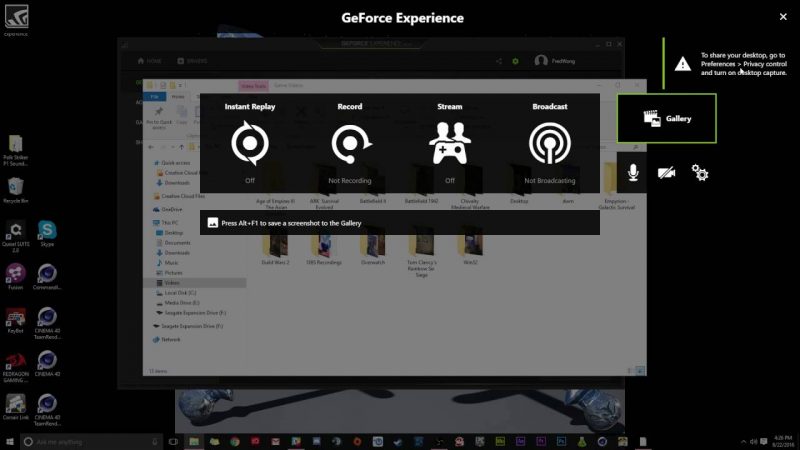 Cách sử dụng Nvidia ShadowPlay trên Windows 10