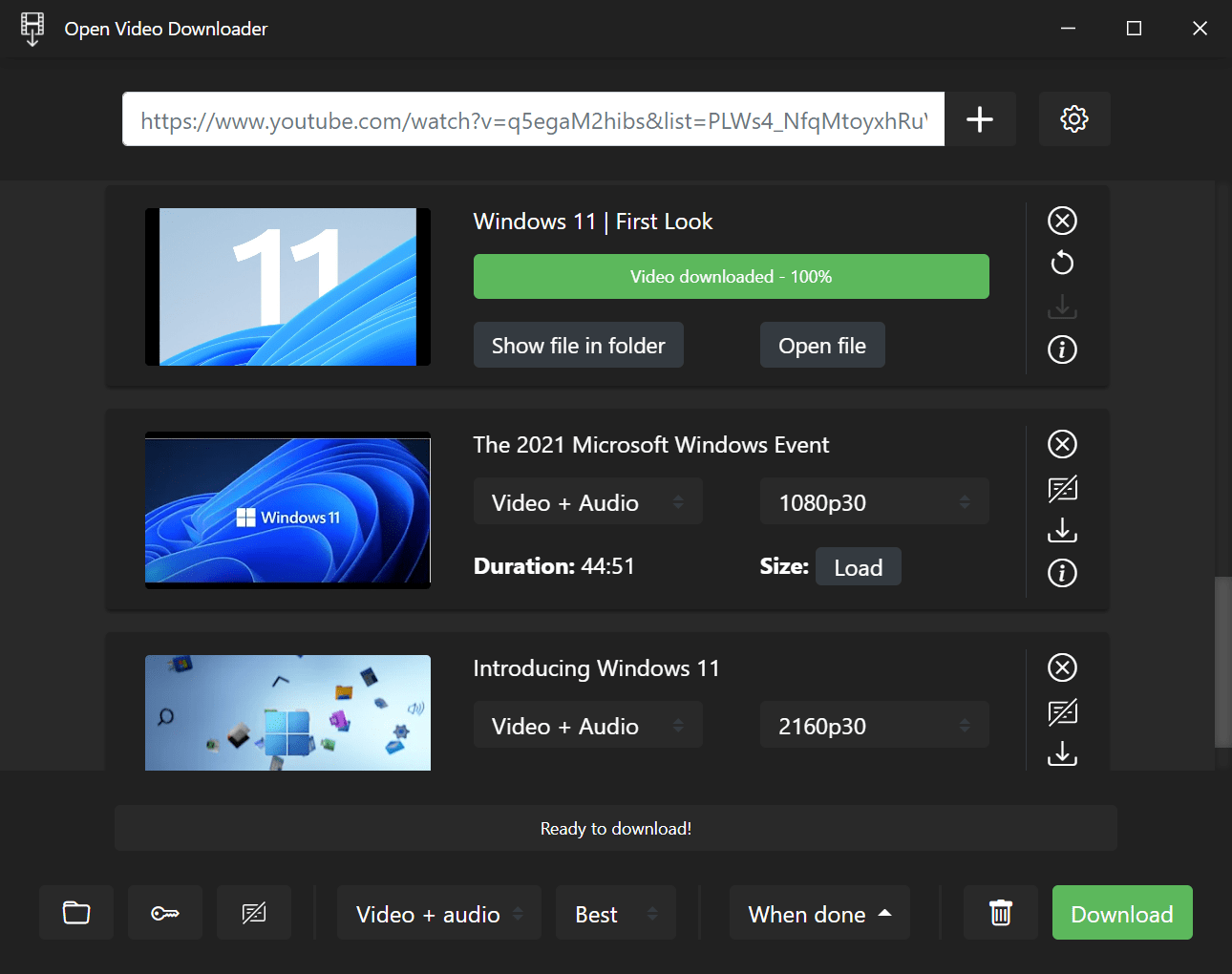 open video downloader