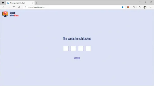 Block Site Plus: Khóa trang web bằng mã PIN và hoạt động theo lịch hẹn