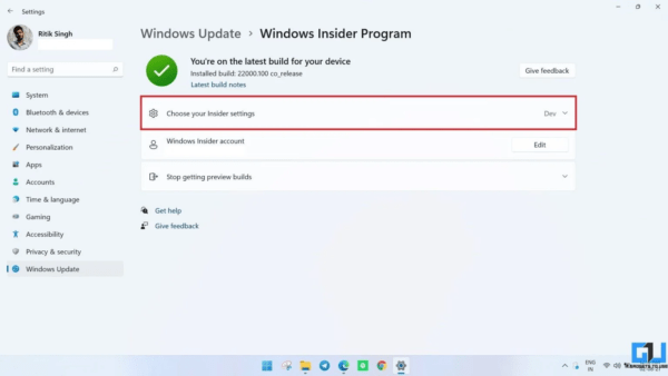 Cách chuyển sang Windows 11 Beta từ Dev Channel