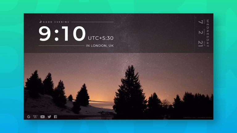 ClockTab: Làm mới trang New Tab trình duyệt Microsoft Edge