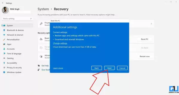 Cách Reset Windows 11 không làm mất dữ liệu