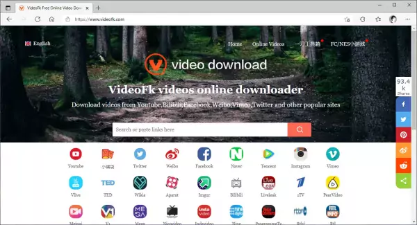 VideoFk: Tải video YouTube, Bilibili, Naver,… và hơn 50 trang web khác