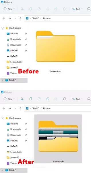 Cách thêm thumbnail cho thư mục trên Windows 11