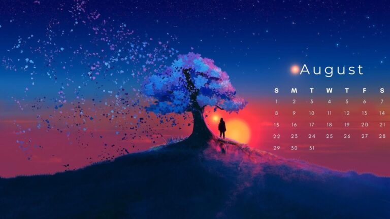 Bộ ảnh nền lịch tháng 8/2021 dành cho máy tính
