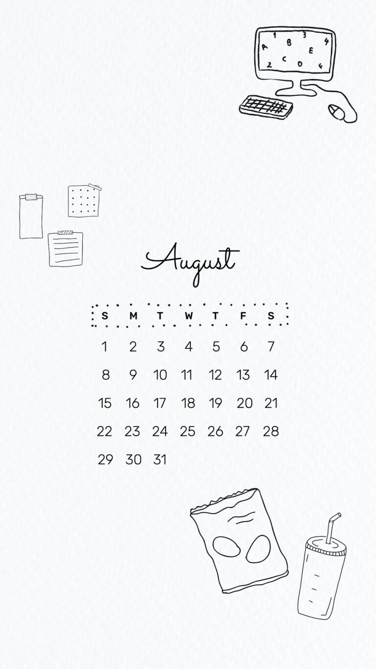 Ảnh nền lịch tháng 8/2021 dành cho iPhone