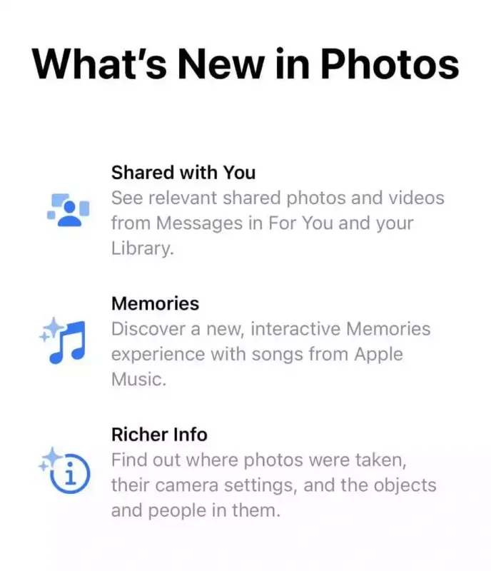 iOS 15 Màn hình chào mới trong ứng dụng Ảnh