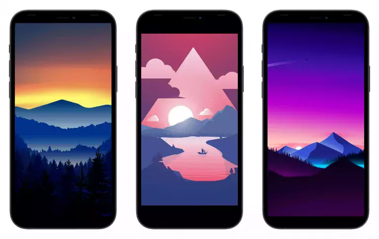 Bộ ảnh nền minimalist chủ đề bình minh đẹp cho iPhone