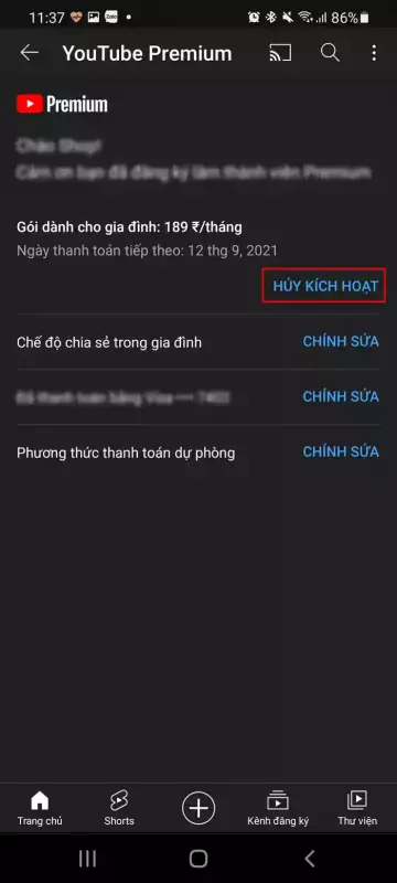 Cách bạn có thể hủy YouTube Premium trên điện thoại