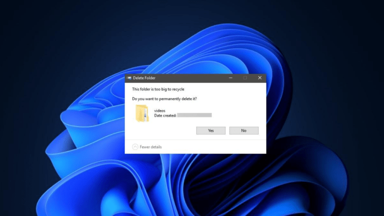 Sửa lỗi “This file is too big to recycle…” của Recycle Bin trên Windows 11
