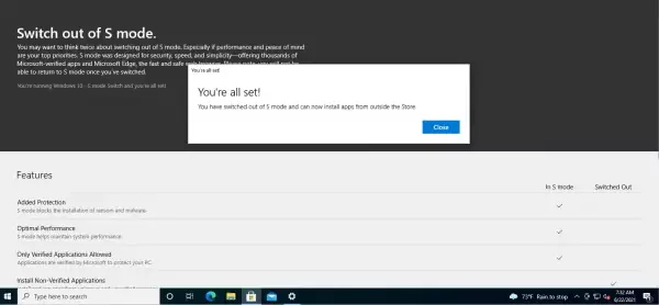 Windows 10 S mode 5