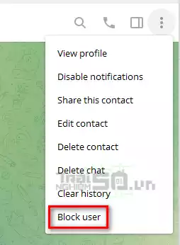 Chặn người nào đó khỏi danh sách liên hệ Telegram