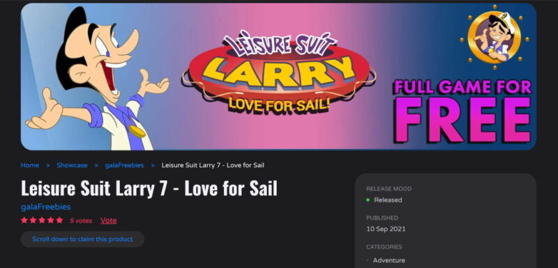 Đang miễn phí game Leisure Suit Larry: Love for Sail