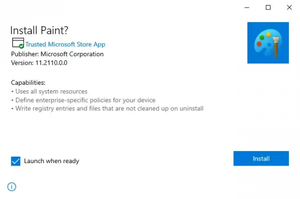 Cách tải, cài đặt ứng dụng Paint của Windows 11 trong Windows 10c