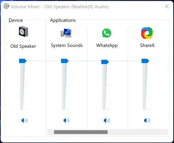 Classic Volume Control for Windows 11c