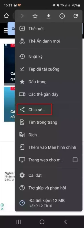 Cách chụp ảnh màn hình toàn trang bằng Chrome trên Android