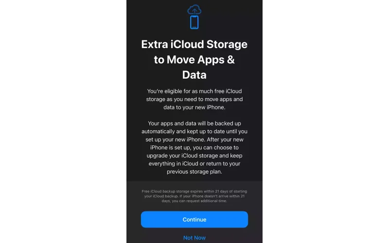 Cách mượn dung lượng iCloud miễn phí để chuyển dữ liệu iPhone