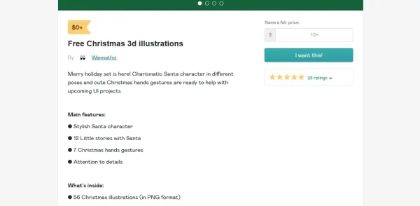 Free Christmas 3D Illustrations 2