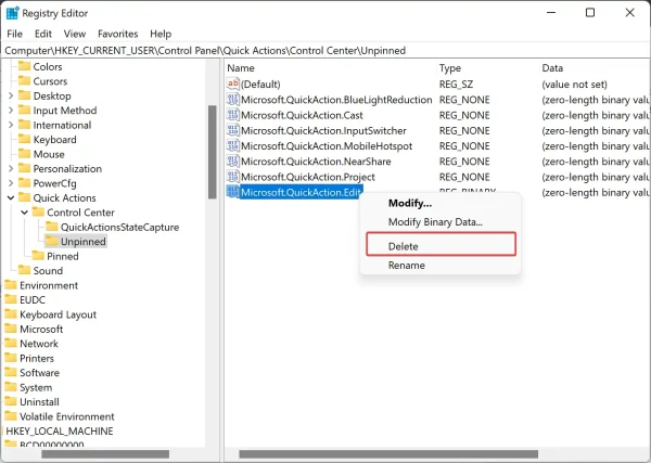 Cách đặt lại Quick Settings trên Windows 11a