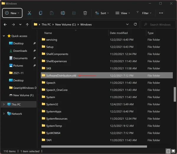 Cách thay đổi thư mục chứa bản cập nhật Windows Update trên Windows 11c