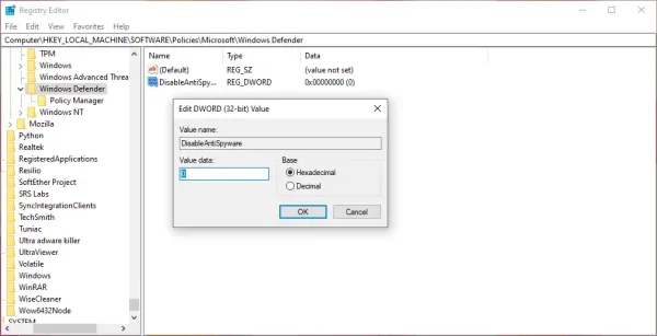 Sửa lỗi không thể bật bảo vệ thời gian thực trong Windows Defender 4