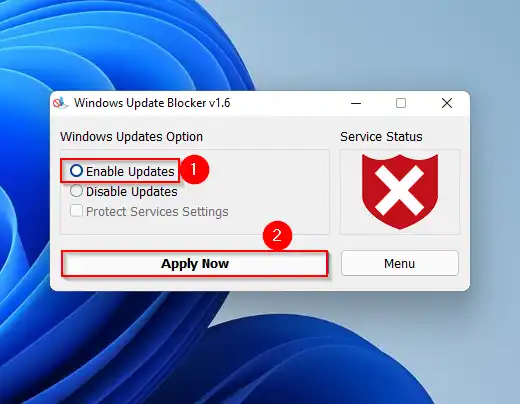 Chặn Windows Update với 1 click chuột bằng Windows Update Blocker
