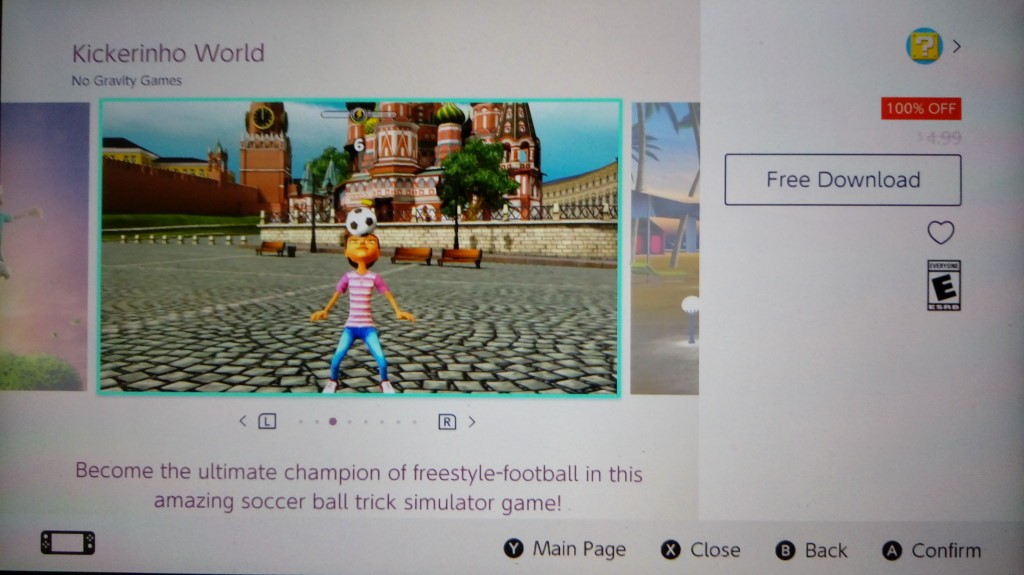 Đang miễn phí game casual Kickerinho World cho Nintendo Switch