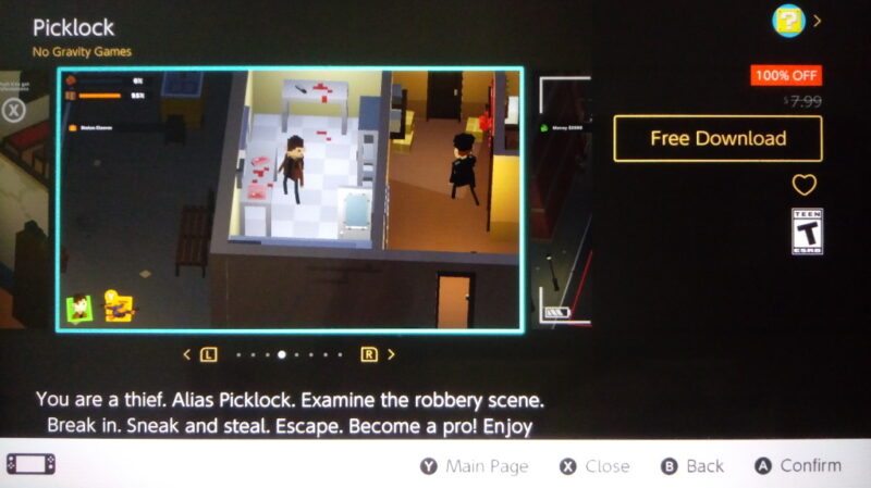 Tải miễn phí game Picklock cho Nintendo Switch