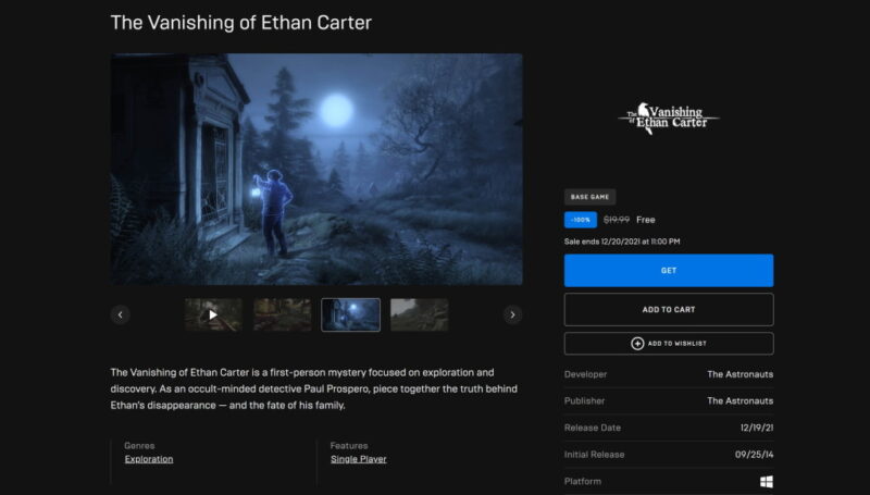 Tải miễn phí game The Vanishing of Ethan Carter